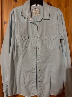 Panhandle Slim Pale Blue Western Snap-Front Shirt panhandle rough stock